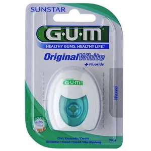 نخ دندان جی یو ام مدل Original White+Fluoride