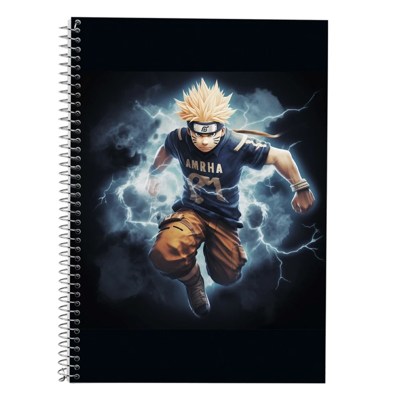 دفتر زبان 50 برگ مدوپد مدل دوخط طرح Naroto کد DF11416