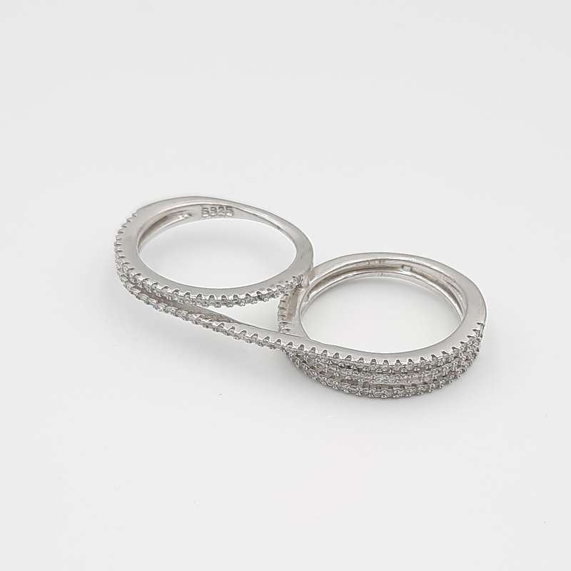 انگشتر نقره زنانه مدل جواهری 20264