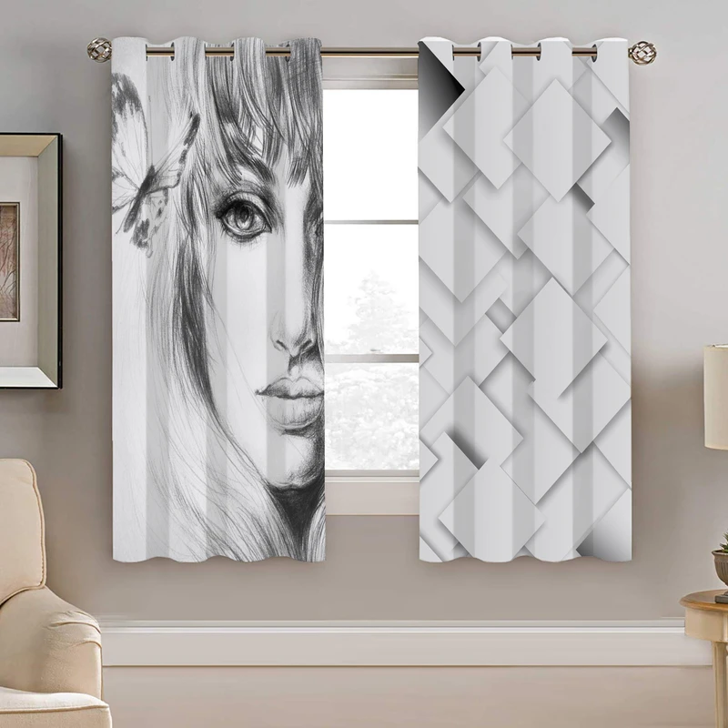 پرده نیروانا طرح چهره مدرن مدل هازان کد 8726 سایز 140×200 سانتی متر