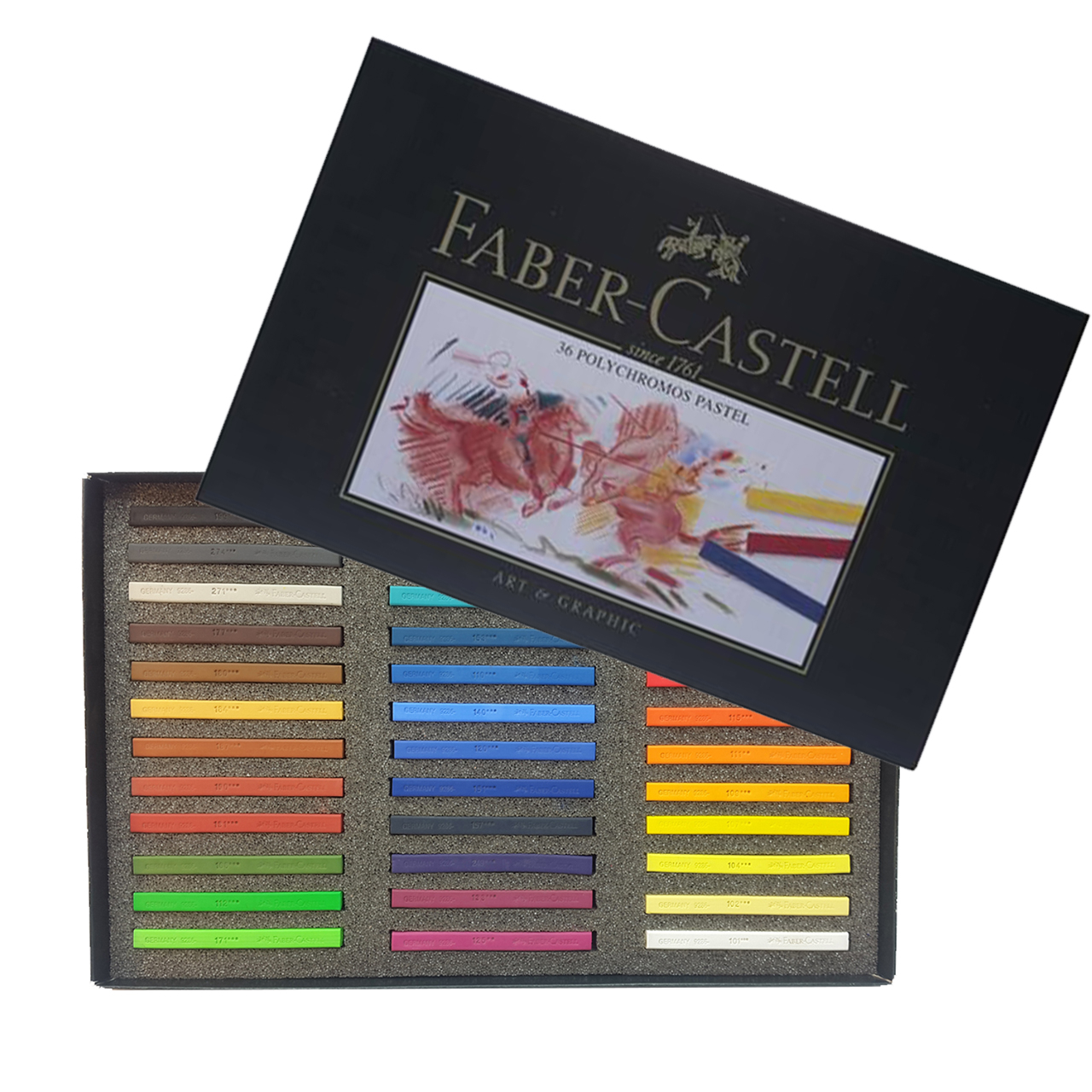 پاستل گچی 36 رنگ فابر-کاستل مدل Polychromos