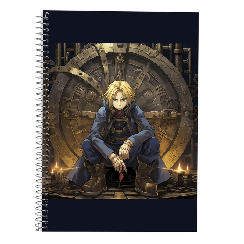 دفتر زبان 50 برگ مدوپد مدل دوخط طرح Fullmetal Alchemist کد DF2280