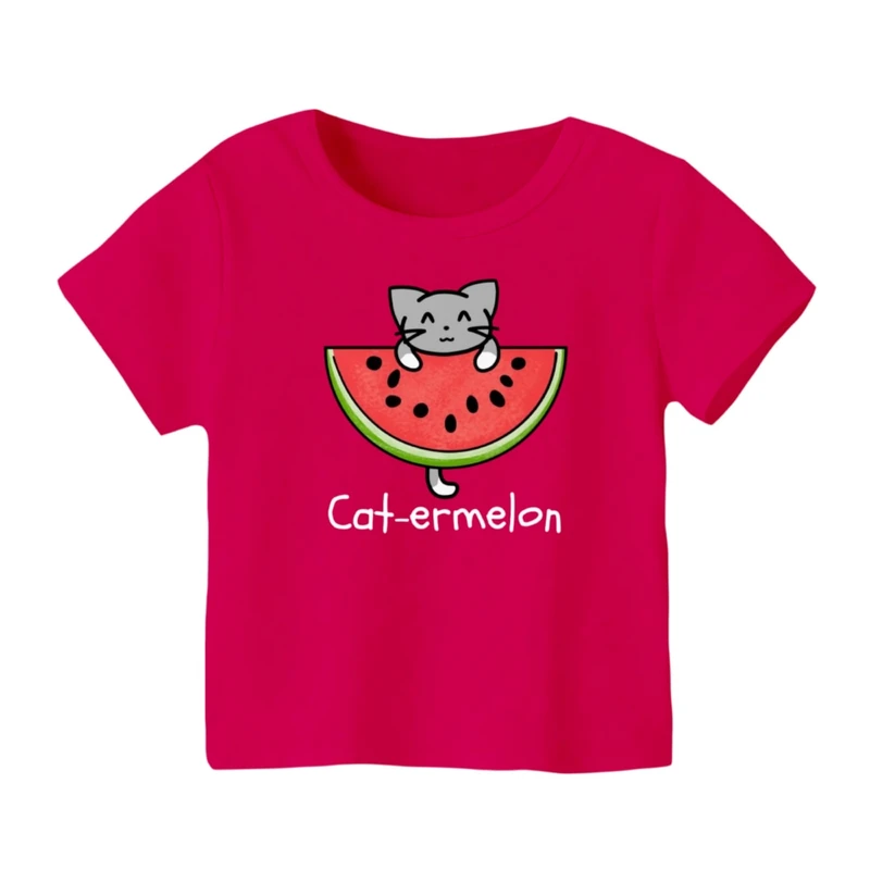 تی شرت آستین کوتاه بچگانه مدل گربه یلدایی کد 2