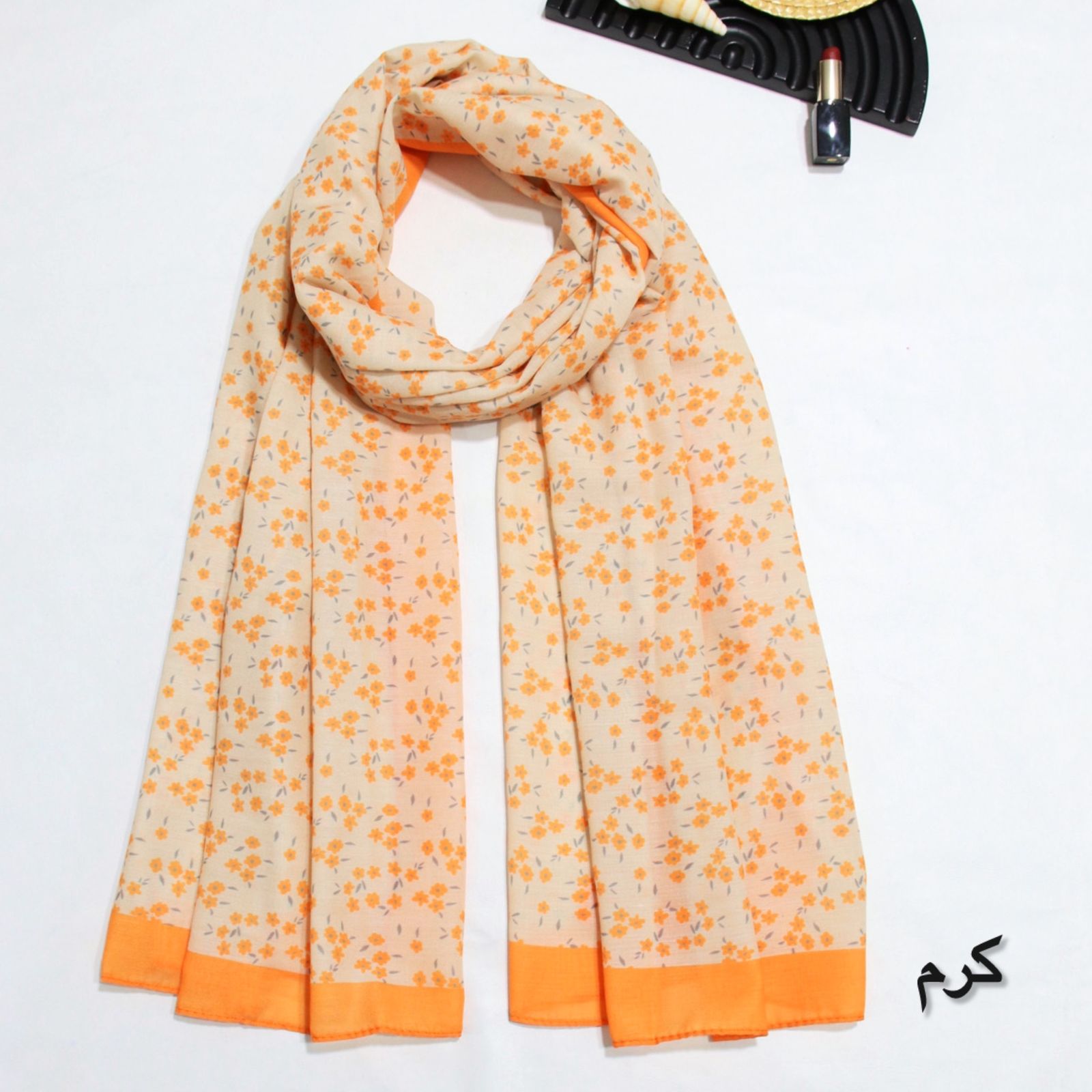 شال زنانه مدل خنک تابستانه طرح گل کد 7062 -  - 31