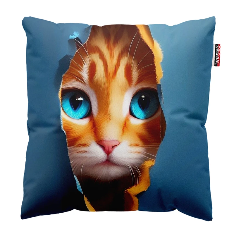 کوسن پاد آفرین مدل گربه کیوت بامزه فانتزی کد PK402006 سایز 40*40 سانتی متر