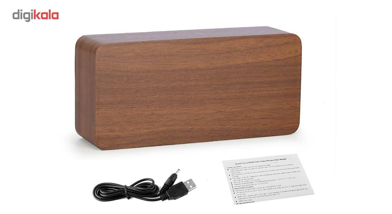 ساعت رومیزی وودن کلاک مدل مکعب مستطیل main 1 4