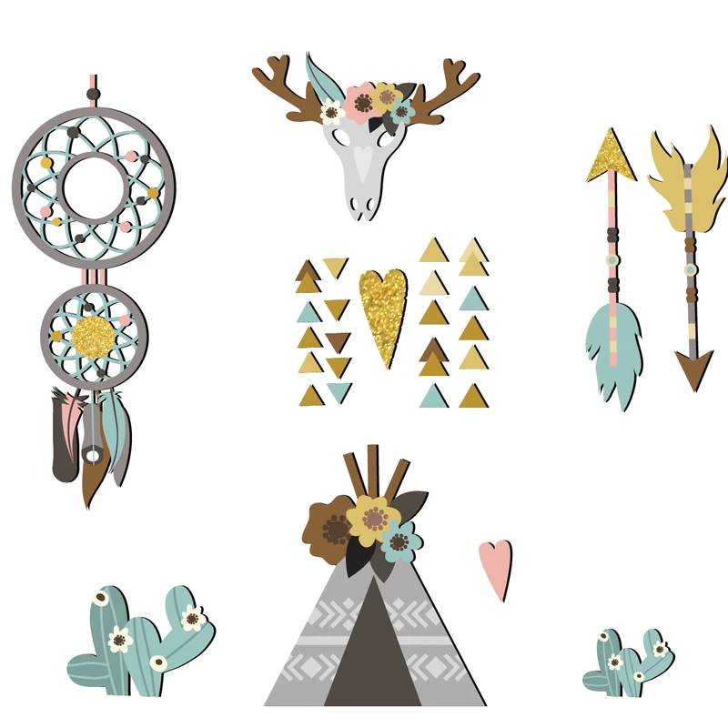 استیکر چوبي باروچین طرح سرخپوستی