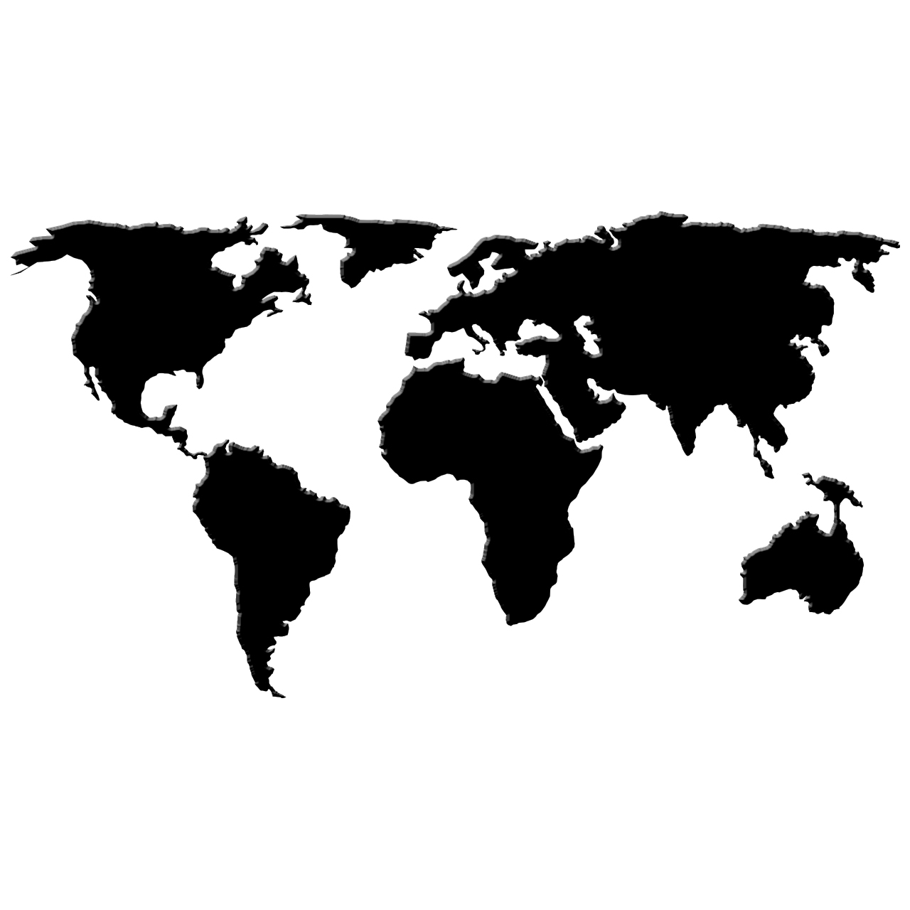 استیکر چوبی ژیوار طرح black world map