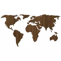 استیکر چوبی ژیوار طرح brown world map