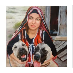girl painting oil painting