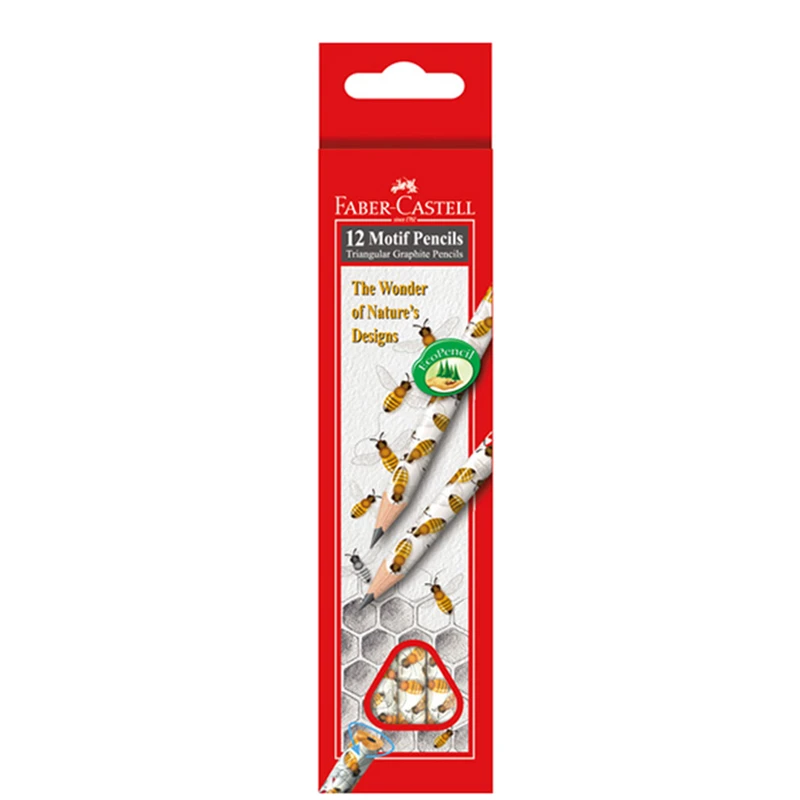 مداد مشکی فابر کاستل مدل Motif طرح زنبور بسته 12 عددی
