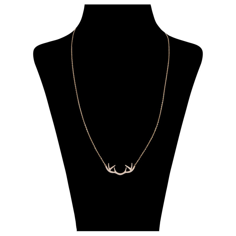 گردنبند طلا 18 عیار زنانه قیراط طرح شاخ گوزن کد GH4093