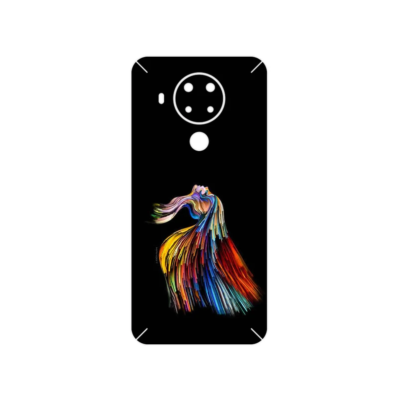 برچسب پوششی ماهوت مدل Rainbow Hair Digital Art مناسب برای گوشی موبایل نوکیا 5.4