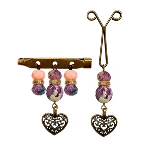 ست سنجاق سینه و گیره روسری کد PM495