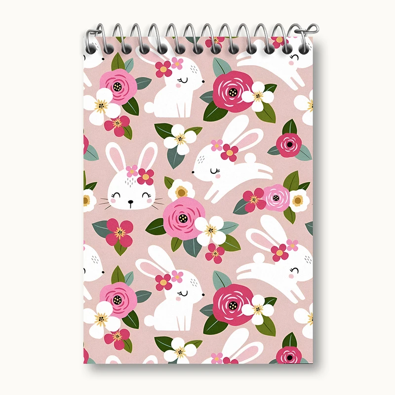 دفتر یادداشت 50 برگ خندالو طرح گل گلی کد N4672