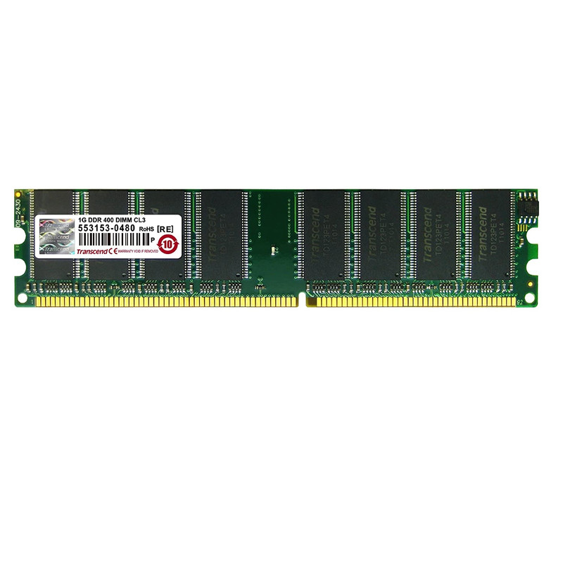 رم دسکتاپ DDR تک کاناله 400 مگاهرتز CL3 ترنسند مدل PC400 ظرفیت 1گیگابایت