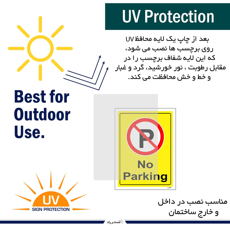 برچسب ایمنی مستر راد طرح پارک نکنید No Parking مدل HSE-OSHA-1384