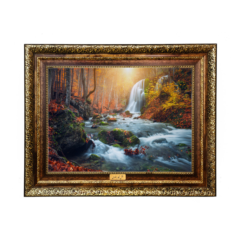 تابلو فرش ماشینی نقش نگار رضوی طرح منظره کد 179H