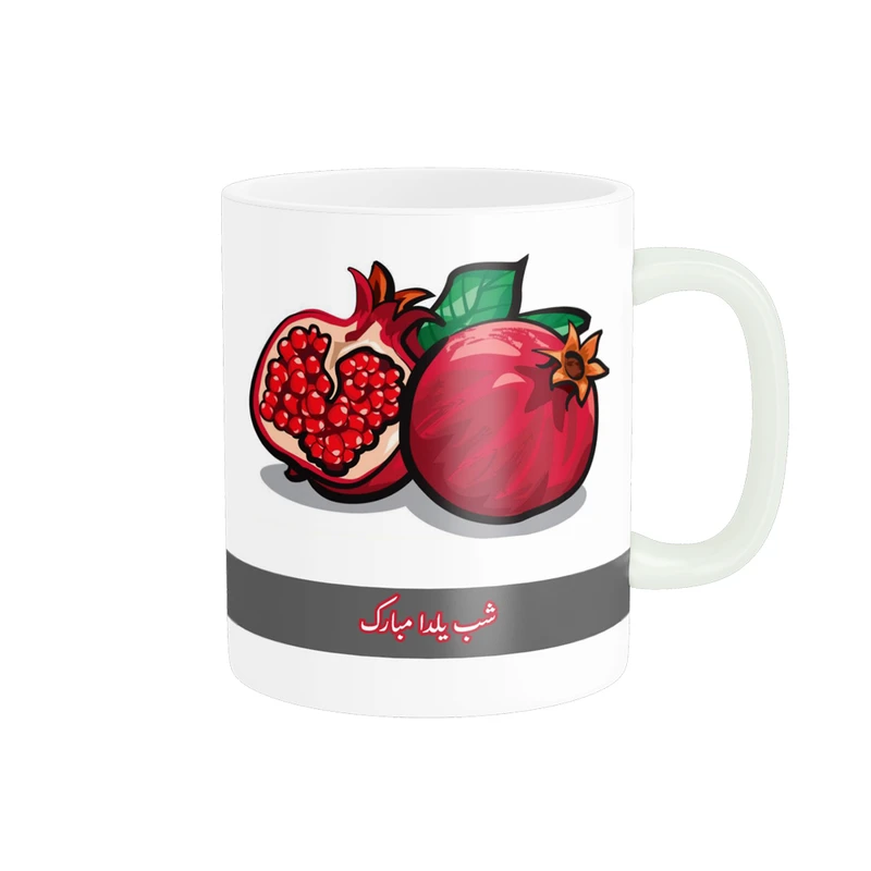 ماگ پادآفرین مدل شب یلدا مبارک طرح یلدایی کد p1385