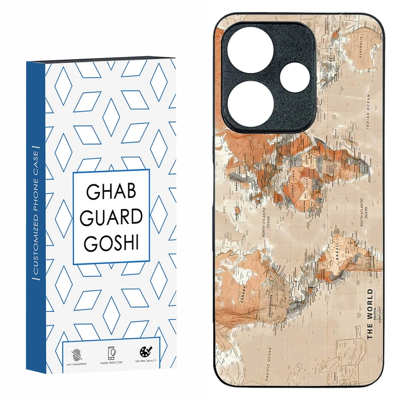 کاور قاب گارد گوشی طرح نقشه کد TPU-081 مناسب برای گوشی موبایل شیائومی  REDMI 13  