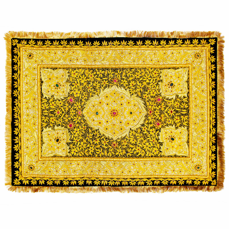 فرش جواهر دستبافت زرموند یک متری مدل Grand کد 2