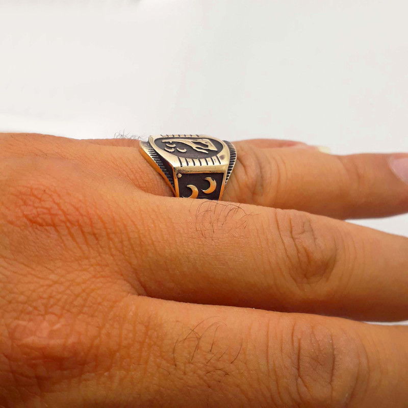 انگشتر مردانه طرح گرگ آلفا مدل طلاروس کد 872ANM