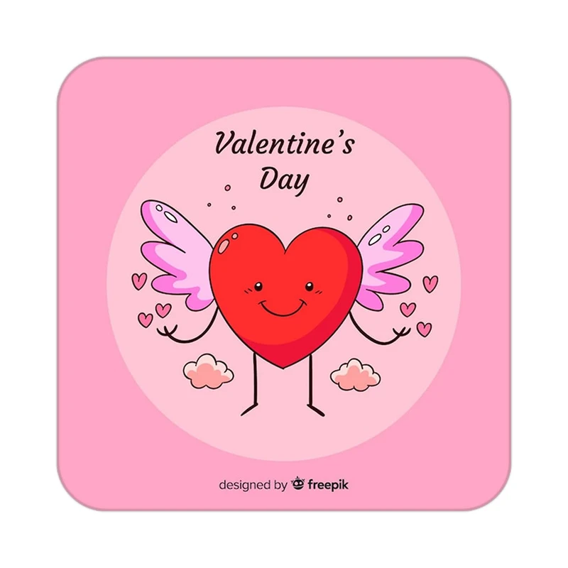 زیر لیوانی کاکتی طرح عاشقانه مدل mp38079