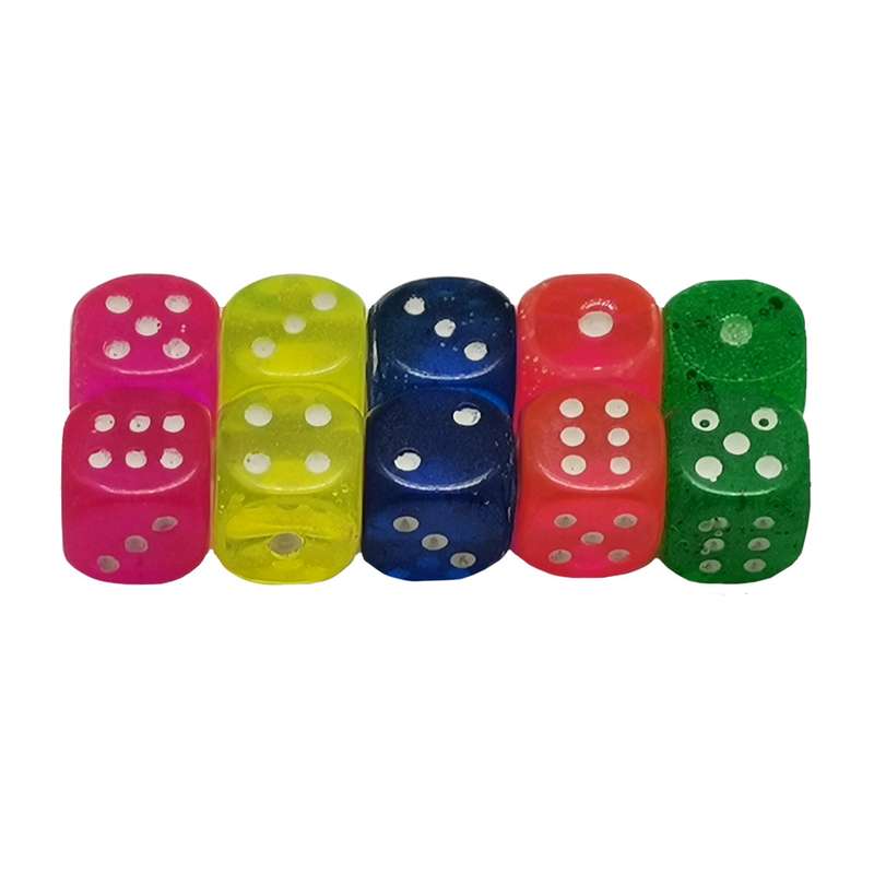  تاس بازی مدل پاستیلی بسته 10 عددی