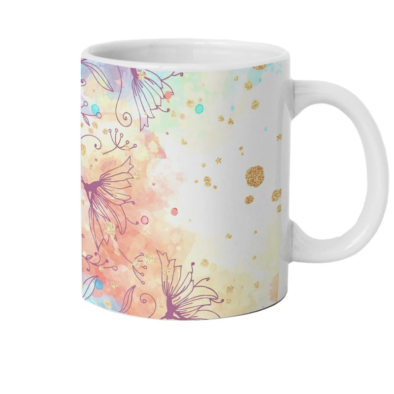 ماگ هومرو طرح گل و برگ مدل M391