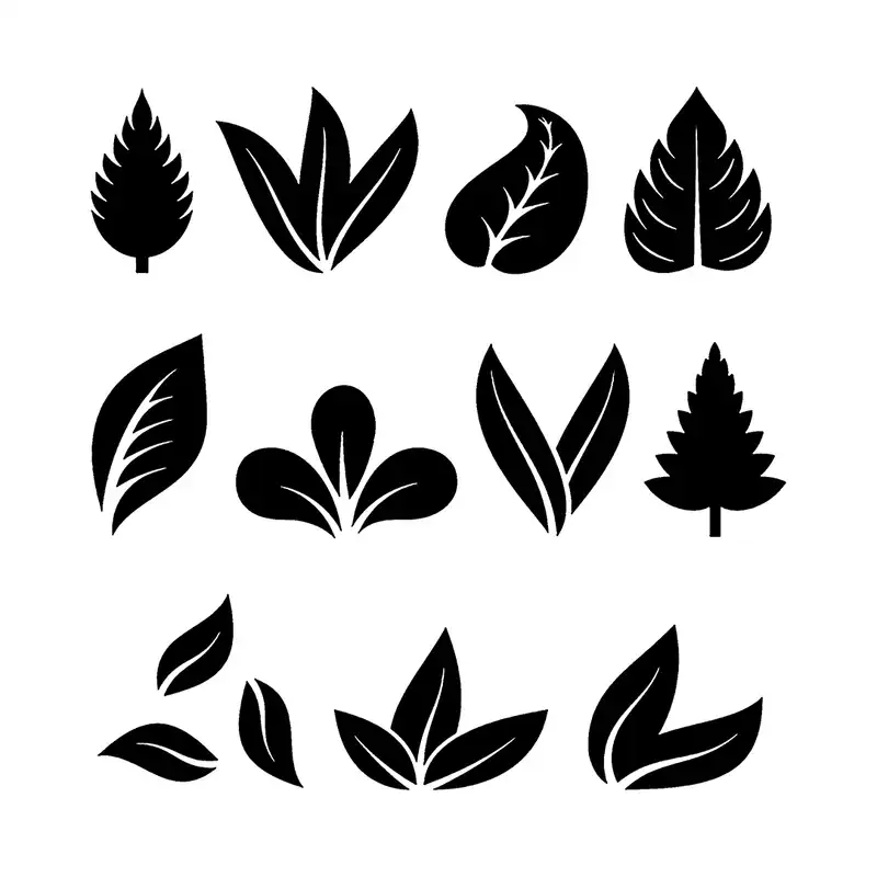 شابلون باتیس آرت طرح برگ کد 662