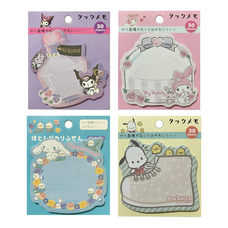 کاغذ یادداشت چسب دار مدل فانتزی طرح خانواده کرومی بسته 4 عددی