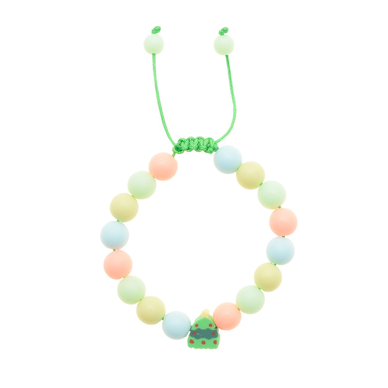 دستبند بچگانه دلنار گالری مدل بابابرفی بسته 3 عددی