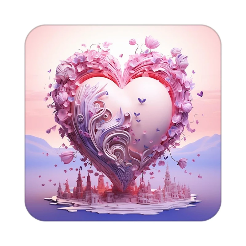 زیر لیوانی کاکتی مدل عاشقانه کد mp10464