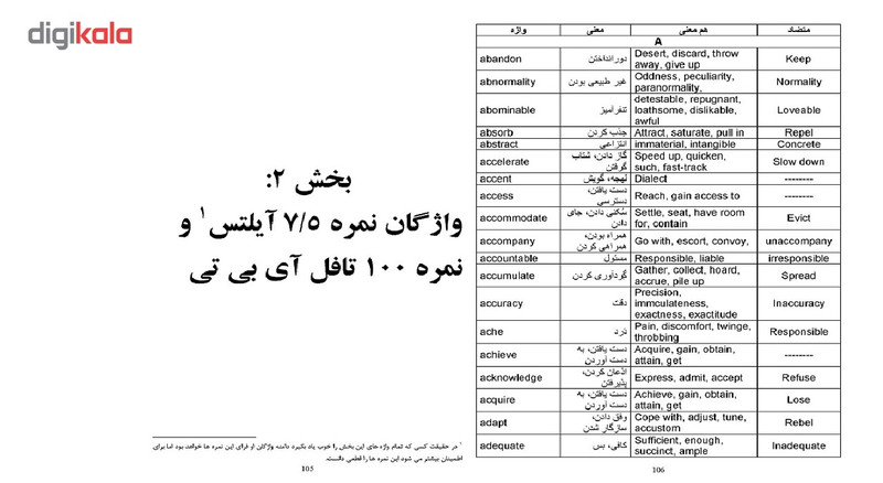 کتاب واژگان نمره 7.5 آیلتس اثر دکتر مسعود راعی شریف کتاب واژگان نمره 7.5 آیلتس اثر دکتر مسعود راعی شریف