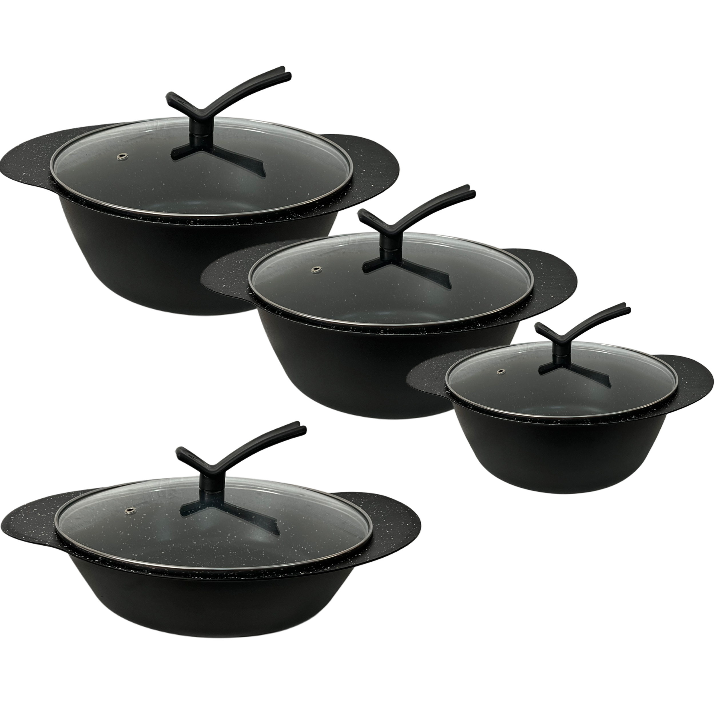 سرویس  قابلمه و تابه گرانیت 8 پارچه آرسکا مدل پروانه