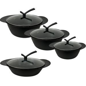 سرویس  قابلمه و تابه گرانیت 8 پارچه آرسکا مدل پروانه