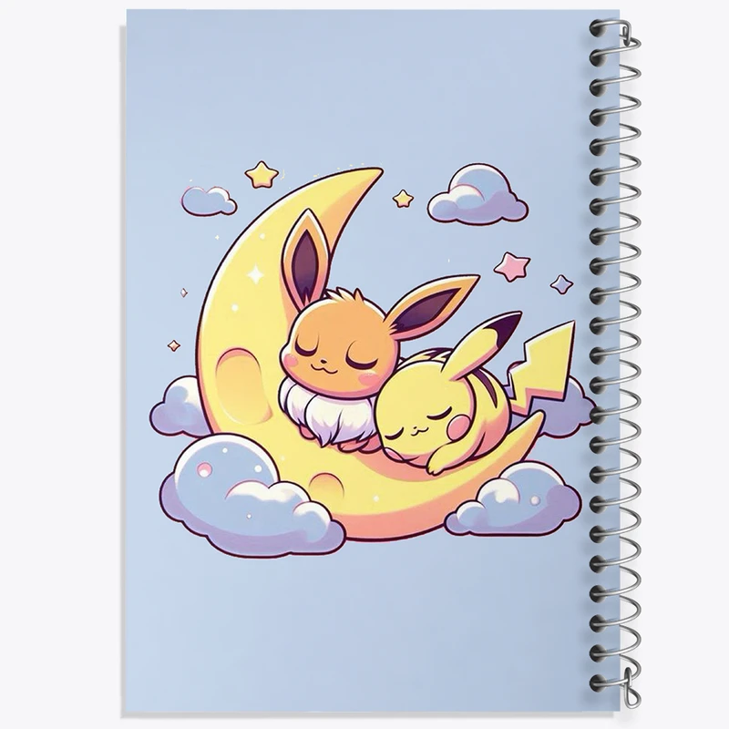 دفتر ژورنال نویسی 50 برگ خندالو مدل نقطه ای طرح انیمه پوکمون کد N1920