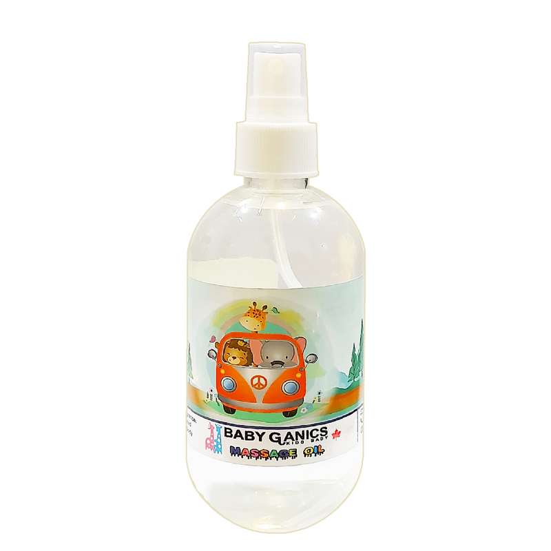 اسپری روغن بچه بیبی گانیکس مئل ویتامین E حجم 200 میلی لیتر