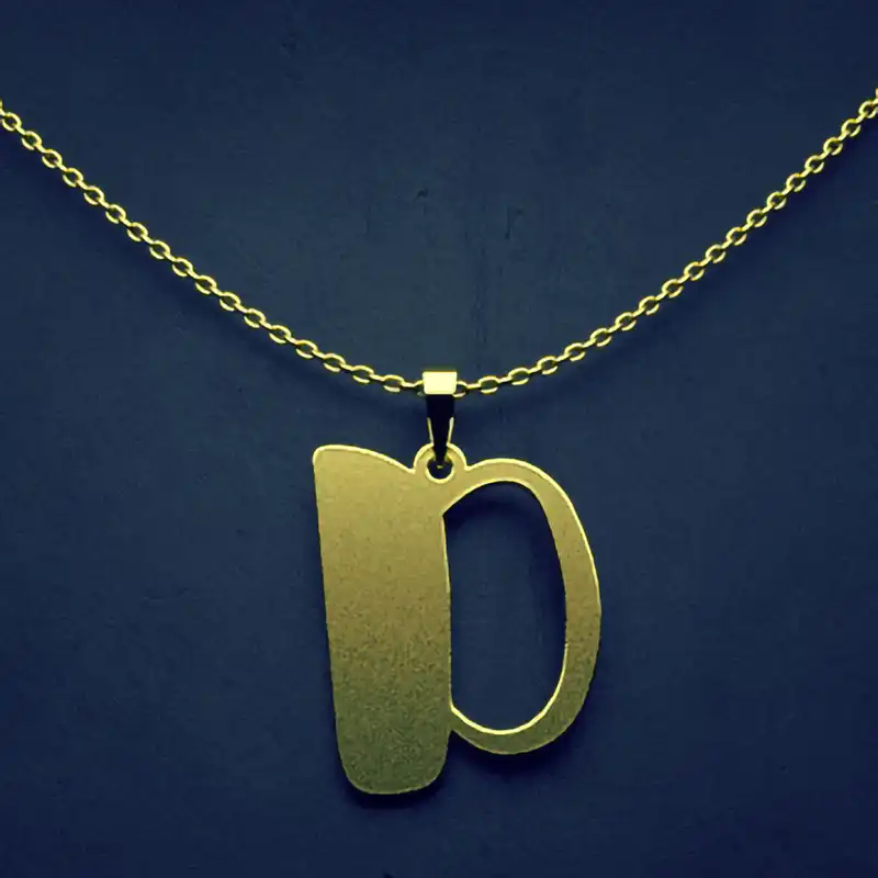 گردنبند طلا 18 عیار زنانه مدوپد مدل حرف D کد H3-1-1011