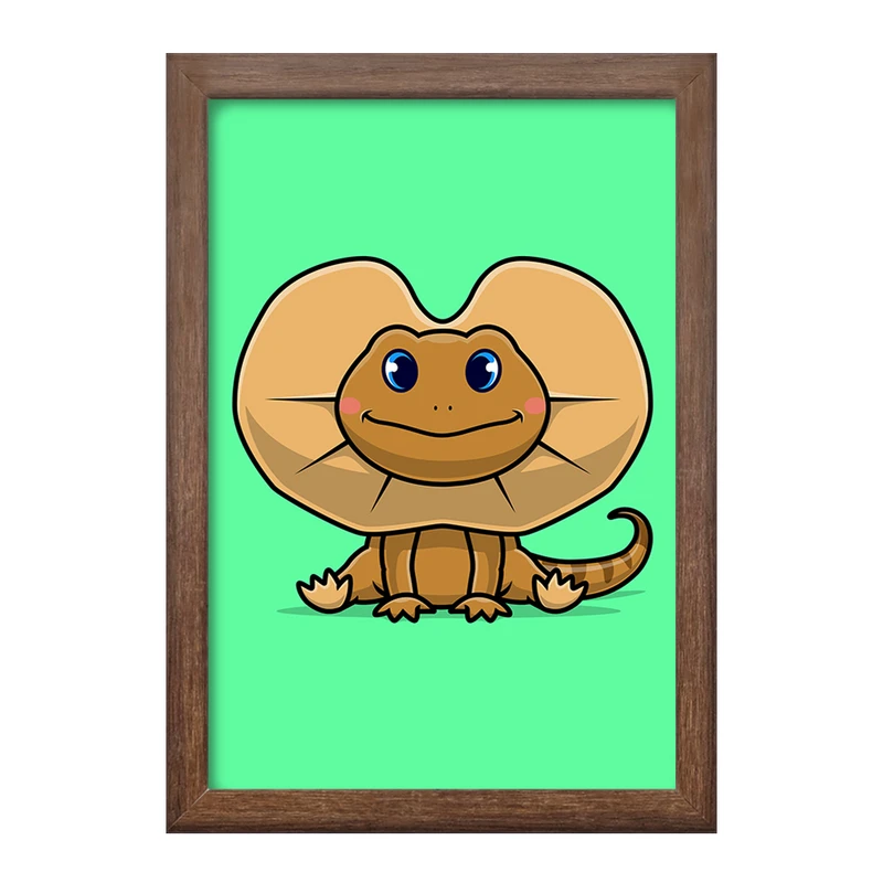 تابلو خندالو طرح حیوانات بامزه مارمولک کد 29642