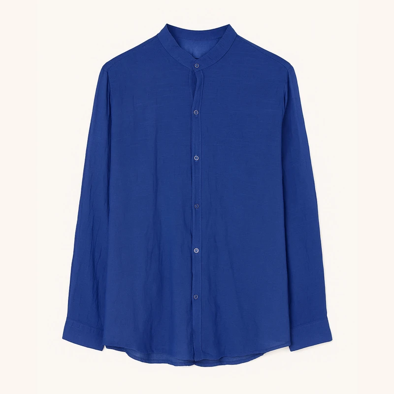 شومیز آستین بلند یقه ایستاده زنانه مدل 28208