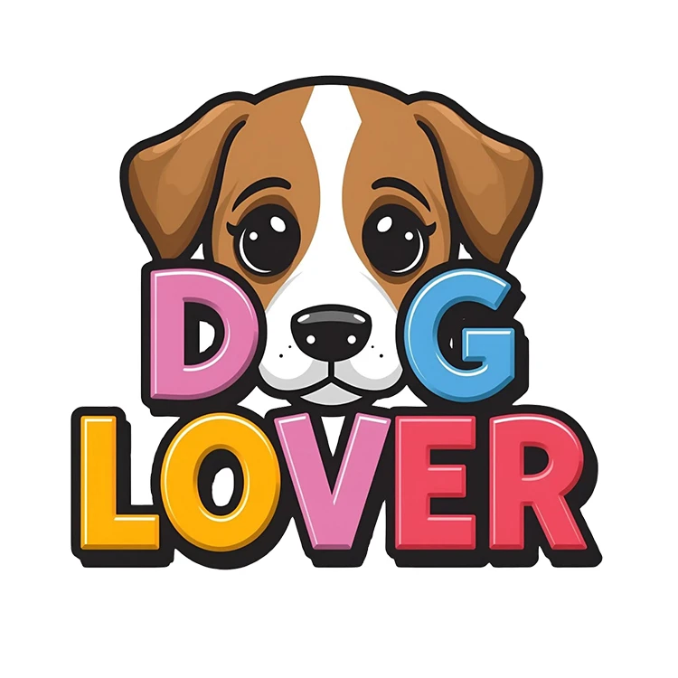 استیکر پارچه و لباس پاد آفرین مدل کارتونی عاشق سگ ها کد S2843
