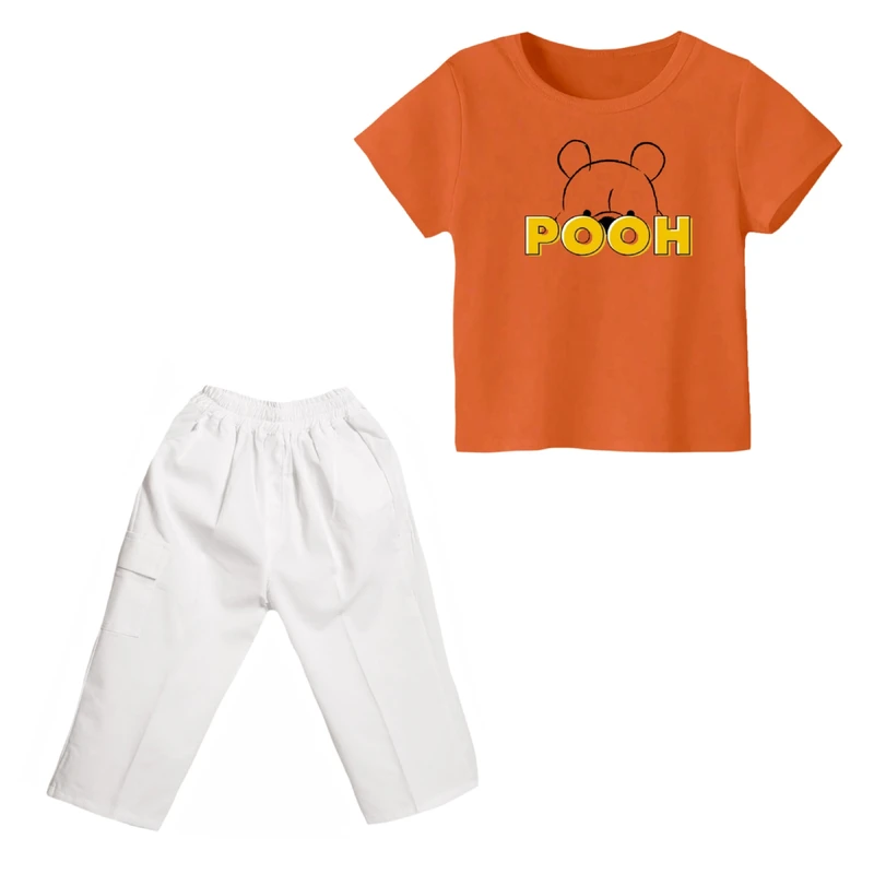 ست تی شرت و شلوارک دخترانه مدل پو کد ۳