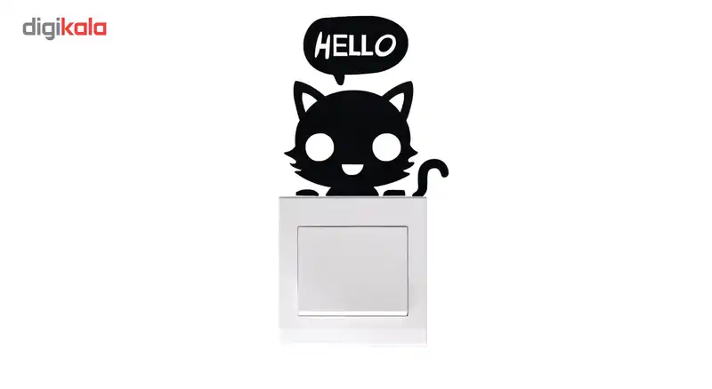 استیکر چوبی کلید پریز پرسناژ بسته 4 عددی مدل SW3