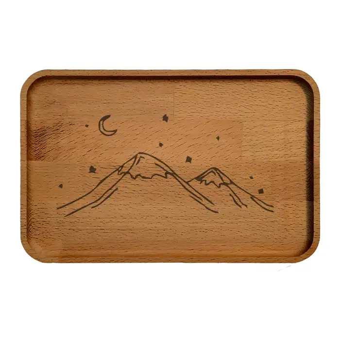 سینی چوبی مدل کوه