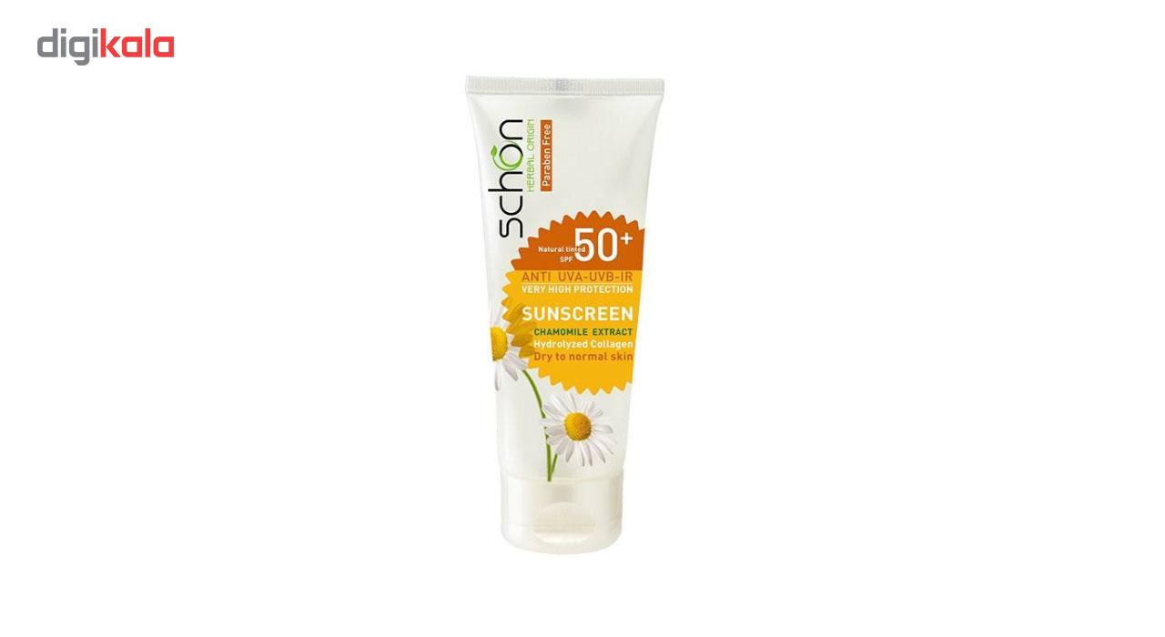 کرم ضد آفتاب رنگی شون مدل SPF50 مناسب پوست های خشک و معمولی حجم 50 میلی لیتر