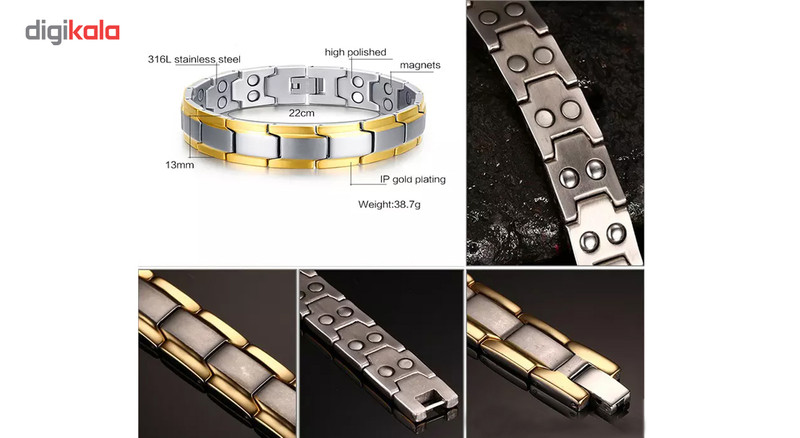 دستبند مغناطیسی مدل Gold سایز L