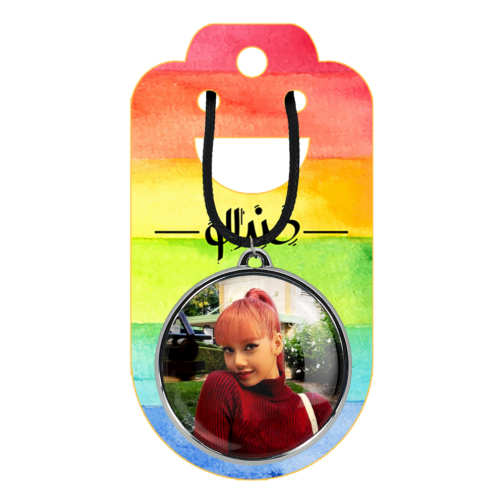 گردنبند خندالو مدل لیسا بلک پینک کد 1428314278