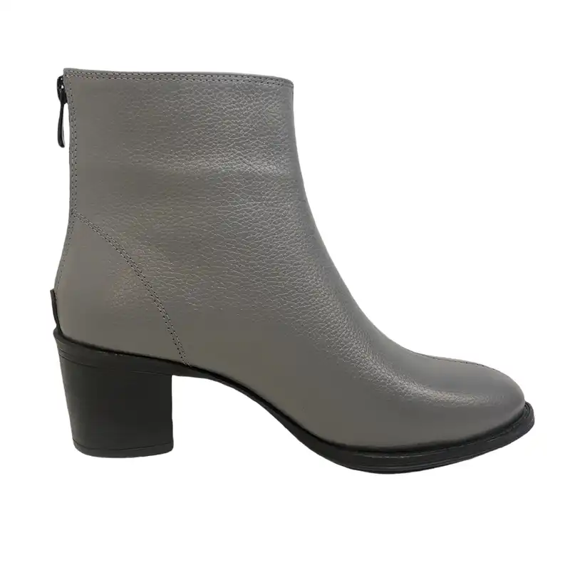 نیم بوت زنانه سرزمین چرم کد 5253 رنگ طوسی