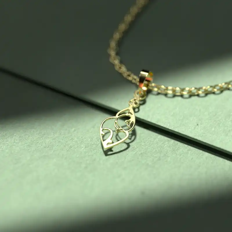 گردنبند طلا 18 عیار زنانه مدوپد مدل بیضی کد CA10323